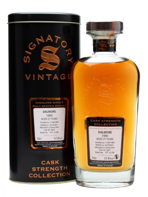 Dalmore 1990 21 Year Old Cask #9423 Signatory Cask Strength Collection