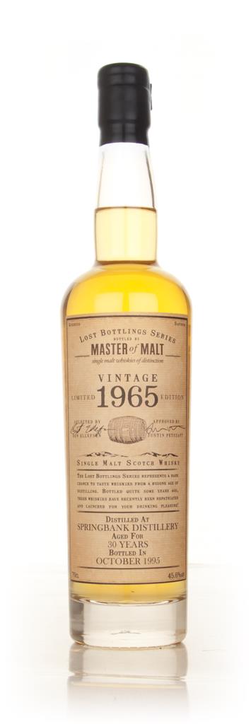 Springbank 30 年 1965 Lost Bottlings Series Master of Malt