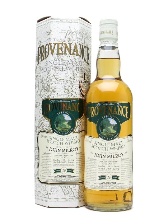 Caol ila 1981 25 年 John Milroy McGibbon's Provenance : Whisky